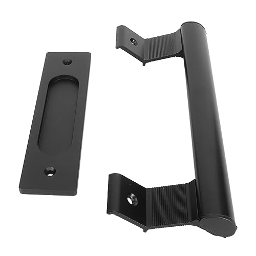 Kikumi Türgriff Schiebetürgriff Doppelseitig Universeller Schwarzer Aluminiumlegierung Scheune Türgriffe Home Schlafzimmer Hardware von Kikumi
