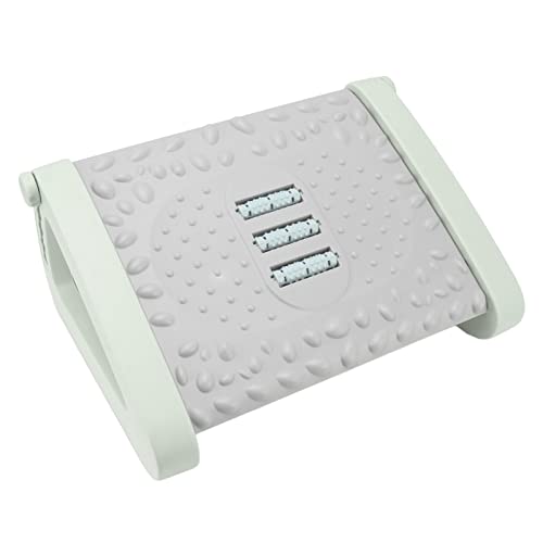 Kikumi Unter Dem Schreibtisch Footstütze 6 Height Contotrable Ergonomic Footstool mit Massagestruktur und Rollen für Büro (Grün) von Kikumi