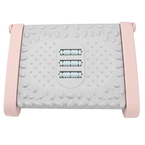 Kikumi Unter Dem Schreibtisch Footstütze 6 Height Contotrable Ergonomic Footstool mit Massagestruktur und Rollen für Büro (Rosa) von Kikumi
