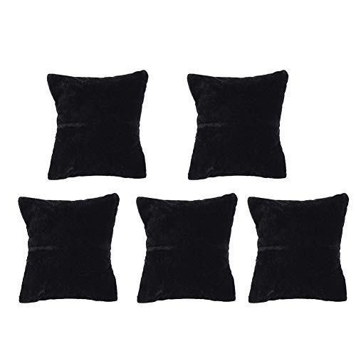 Kikumi Velvet Schmuck Display Kissen Uhren Bangelarmband Ständer Halter Aufbewahrungsorganisator (Schwarzer Samt) von Kikumi