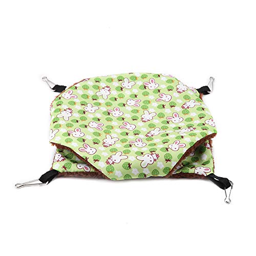 Kikumi Weiche Dual -Layer -Haustier Hängematte Hängende Bett, Reduzieren Langeweile, Material, Ideal für, Ratten, Hamster, Vögel, Papageien, Kleine Tiere Hängematte (35 * 35) von Kikumi