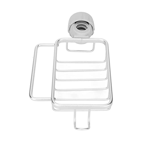 Küchenarmatur-Aufbewahrungsregal, Wasserhahn-Schwammhalter, Hängende Abtropffläche mit Handtuchablage für Küchenspüle (Silber) von Kikumi