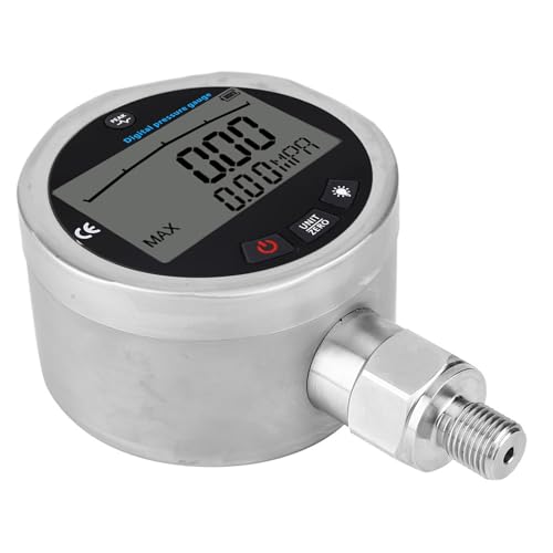 Kikumi Hydraulisches Manometer 16×10×8 Digital 400bar 0-40MPa 5800PSI mit 4 Anschlüssen von Kikumi