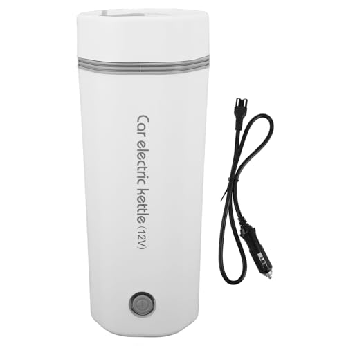 Reise-Wasserkocher, 80 W, 350 Ml, Edelstahl 304, Automatische Abschaltung, Auslaufsicher, Tragbarer Mini-Warmwasserboiler für Kaffee, Tee, DC 12 V, Weiß Reise-Wasserkocher, 80 W, 350 Ml, Edelstahl 304, Automatische Abschaltung, Auslaufsicher, Tragbarer Mini-Warmwasserboiler für Kaffee, Tee, DC 12 V, Weiß von Kikumi
