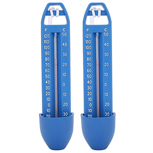 Schwimmtemperatur 18 × 10 × 5 2 Stück 16. 5 x 3. 7 cm schwimmendes Poolthermometer Pool Spa Thermometer Pooltemperatur mit Quelltemperatur von Kikumi