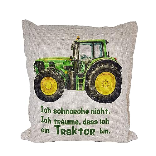 Kilala Anti-Schnarch-Kissen Dekoration Traktor Trecker mit Spruch von Kilala