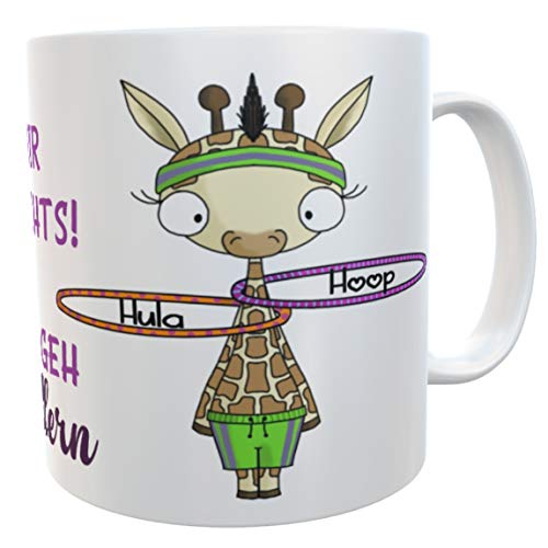 Kaffeebecher Hula Hoop lustiger Spruch Mir reichts! Ich geh... Motivationsgeschenk Henkelbecher Teetasse Geschenktipp von Kilala