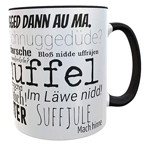 Kaffee- Büro- Tasse Nordhessisches Gebabbel Mundart lustige Sprüche Kassel inkl. Geschenkverpackung von Kilala