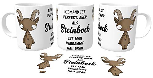 Kilala Geburtstagstasse Sternzeichen Horoskop Spruch Geburtstagsgeschenk lustiges Geschenk Becher Tee Tasse (23.12-20.01 Steinbock) von Kilala