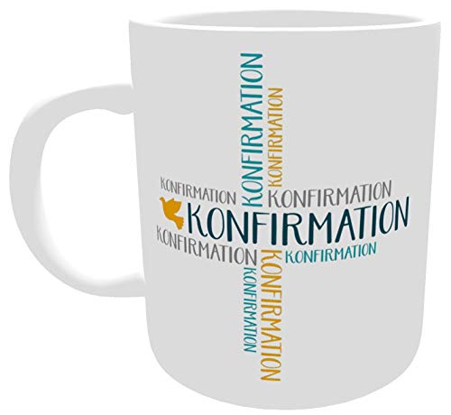 Kilala Tasse Konfirmation mit Namen und Spruch Geschenk Mädchen Junge inkl.Geschenkverpackung (türkis) von Kilala