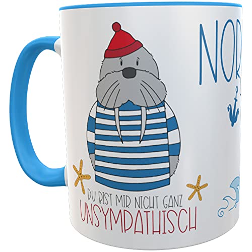 Kilala Tasse Nordsee für Nordseeliebhaber Spruch Moin Geschenk Geburtstag Freunde Kollegen von Kilala