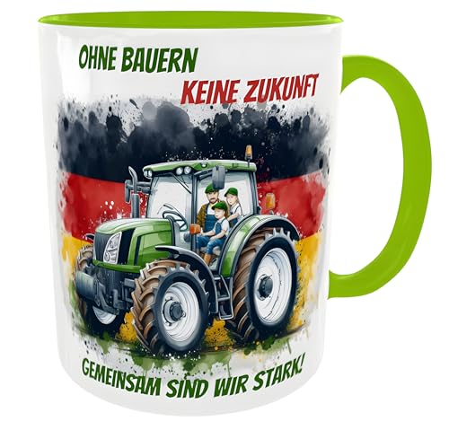 Kilala Traktortasse Ohne Bauern keine Zukunft - Gemeinsam sind wir stark! Bauern-Demo Kaffeebecher Ampel Protest Mittelstand Handwerk (Traktor) von Kilala