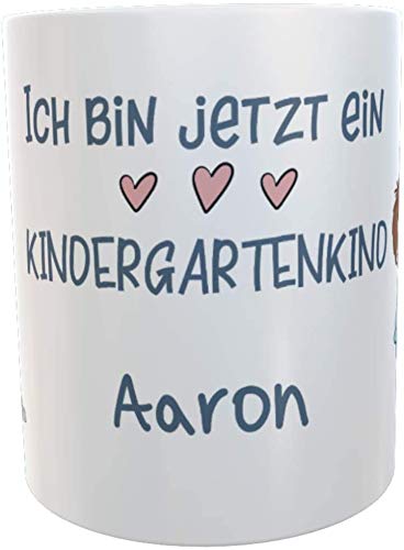 Kindertasse Kunststoff personalisiert Kindergartenkind Jungen emmapünktchen, inkl. Geschenkverpackung von Kilala