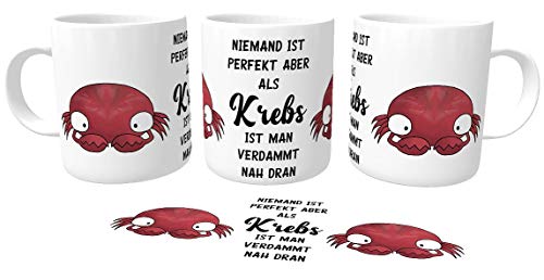 Tasse Horoskop Sternzeichen Krebs Spruch Geburtstagsgeschenk lustiger Becher Tee Tasse (22.6-23.07 Krebs) von Kilala