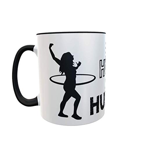 Tasse Hula Hoop Erwachsene Kinder Geschenkidee lustiger Spruch Bürotasse Henkelbecher (Auf die Hüfte) von Kilala