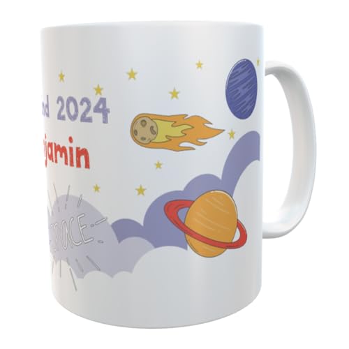 Tasse Schulkind 2023 Weltall Weltall Einschulung Mädchen Junge Geschenk Becher Weltraum (Space) von Kilala