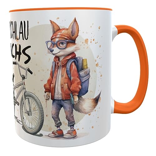 Tasse Schulkind 2024 personalisierter Becher Geschenk Einschulung Mädchen Junge Befüllung Zuckertüte (Fuchs) von Kilala