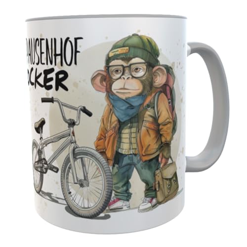 Tasse Schulkind 2025 personalisierte Becher Geschenk Einschulung Mädchen Junge Befüllung Zuckertüte (Affe) von Kilala