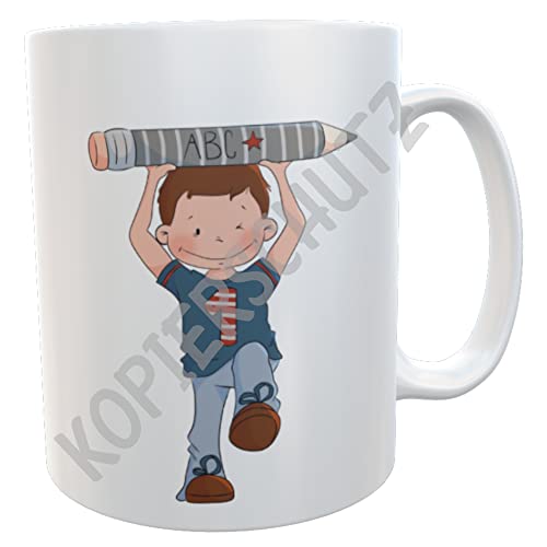 Tasse Schulkind Junge Geschenk Einschulung Schultüte inkl. Geschenkverpackung (Keramik) von Kilala