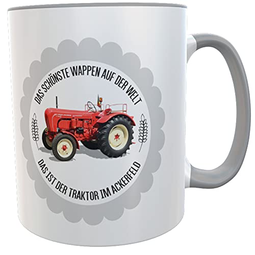 Tasse Traktor Spruch Schlepper Kaffeebecher Traktorfahrer Gebutstag (Traktor rot) von Kilala