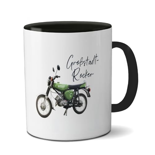 Tasse mit Moped-Motiv Simson - Tolles Geschenk für Mofa-Führerschein jugendliche Mädchen Jungen -Besitzer DDR (grün) von Kilala