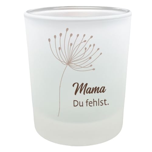 Teelicht Trauerlicht mit Spruch Gedenklicht statt Trauerkarte Trostkerze Trauergeschenk Beerdigung Andenken an Verstorbene Beileidsbekundung Geschenk (Du fehlst) von Kilala