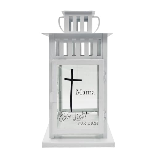 Kilala Trauer Laterne Outdoor, Grablicht personalisiert, Trauerlicht 28 cm, Gedenklicht für Verstorbene mit Schriftzug EIN Licht Engel von Kilala