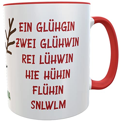 personalisierte Tasse GlühGin Becher Trinktasse spülmaschinenfest (Rentier) von Kilala
