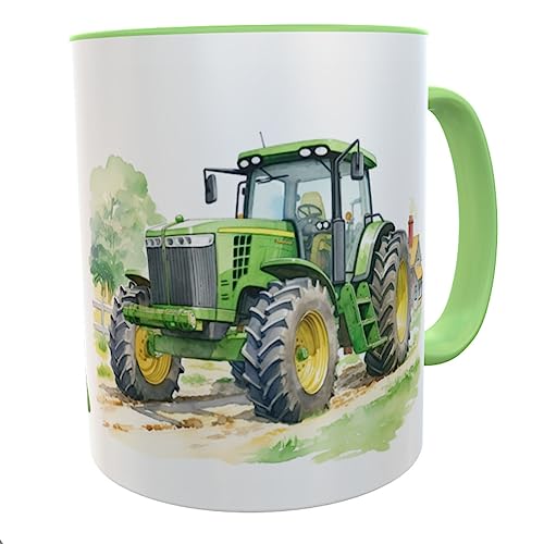 personalisierte Tasse Schulkind Trecker 2023 zur Einschulung Jungen Befüllung Schultüte (Traktor) von Kilala