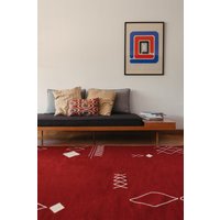 Kelim Teppich | Flachgewebte Genähte Wollteppiche Moderner Handgefertigter Kurzflor Wohnzimmer Schlafzimmer Ästhetik von Kiliim