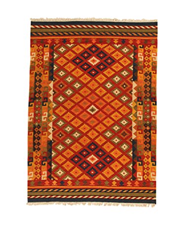 Kilim Carpets by Jalal Teppich Kilim Sivas 1 rot/mehrfarbig 100 X 160 cm von Kilim Carpets by Jalal