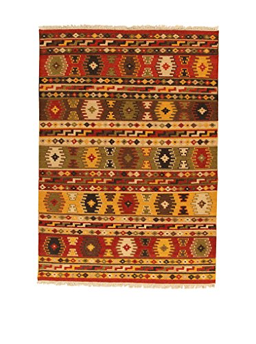 Kilim Carpets by Jalal Teppich Kilim Sivas 3 rot/mehrfarbig 60 X 120 cm von Kilim Carpets by Jalal