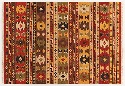 Kilim Carpets by Jalal Teppich Kilim Sivas 3 rot/Mehrfarbig 60 X 90 cm von Kilim Carpets by Jalal