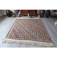 Bestickter Kelim Teppich, Boho Vintage Teppich/N-425 5'7"x7'6" Feet von KilimToGo