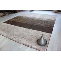 Designer Kelim Teppich, Großer Kelimteppich, Ethno Brauner Vintage Kelim, Boho Kelimteppich/100 X 100M N-728 von KilimToGo