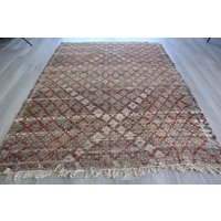 Großer Beiger Kelim, Handgewebter Vintage Kelim Teppich, Ethno Teppich/N-723 von KilimToGo