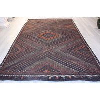 Großer Vintage Kelimteppich, Übergröße Ethno Bestickter Kelimteppich, Boho Kelimteppich/19 X 10'8" N-744 von KilimToGo