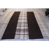 Übergroßer Grauer Kelimteppich, Designer Kelimteppich, Boho Kelimteppich , Vintage/9'2"x9'2" N-739 von KilimToGo