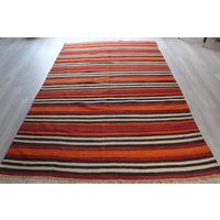 Vintage Kelim Teppich, Boho Teppich/ N-284/5'3"x8'5" Feet von KilimToGo