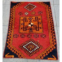 Alter Teppich 3x2, 2 Ft, Vintage Teppich, Oushak Boho Handgemachter Antiker Dekor, Indor Gästezimmer Mh-257 von KilimrugsArtStore