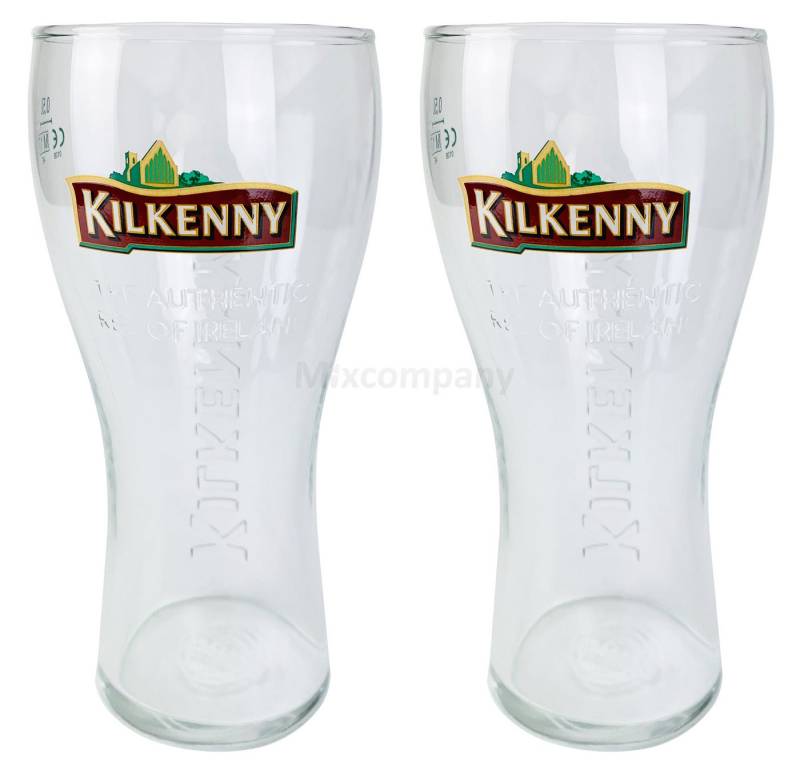 Kilkenny Bierglas Kilkenny Bier Bierglas Glas GläserSet - 2x Biergläser 0,5l geeicht von Kilkenny
