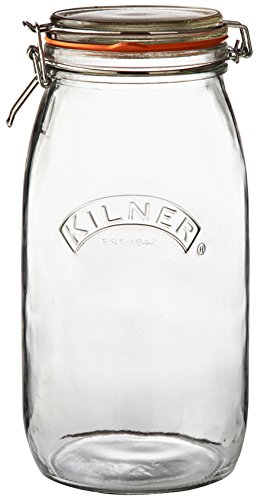 Kilner 0025.494 Rundes Bügelverschluss Glas, 3 Liter Einkochglas, 3 liters, transparent von Kilner