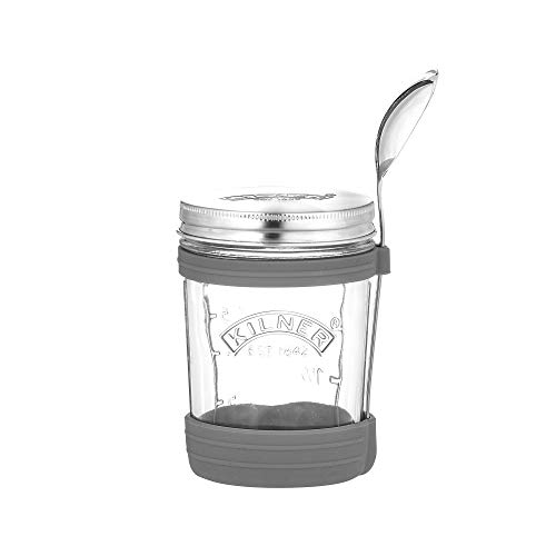 Kilner 0025.011 Suppenglas mit Löffel, 350 ml To Go Glas, 350 milliliters von Kilner