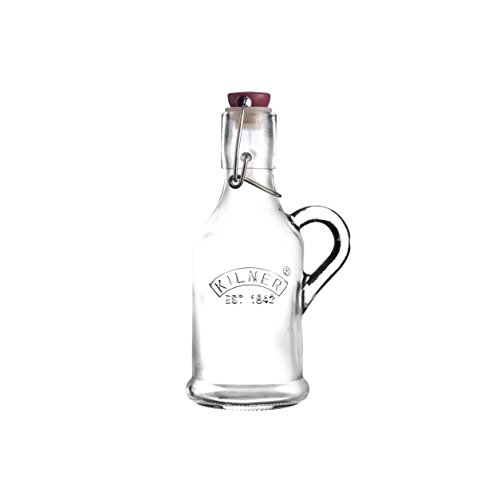Kilner Bügelverschluss Flasche mit Henkel, 0.2 Liter Einkochglas, Glas, transparent von Kilner