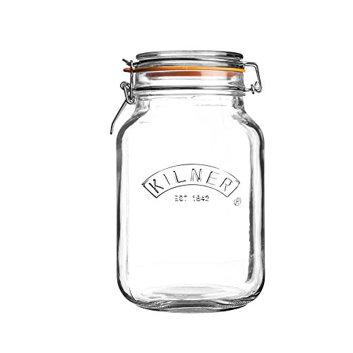 Kilner Bügelverschluss Glas | 1,5 L | Quadratisch | Vorratsgläser mit Deckel luftdicht | mit Gummidichtung | Glas mit Deckel für Gewürze oder Gemüse | Spülmaschinengeeignet Kilner Bügelverschluss Glas | 1,5 L | Quadratisch | Vorratsgläser mit Deckel luftdicht | mit Gummidichtung | Glas mit Deckel für Gewürze oder Gemüse | Spülmaschinengeeignet von Kilner