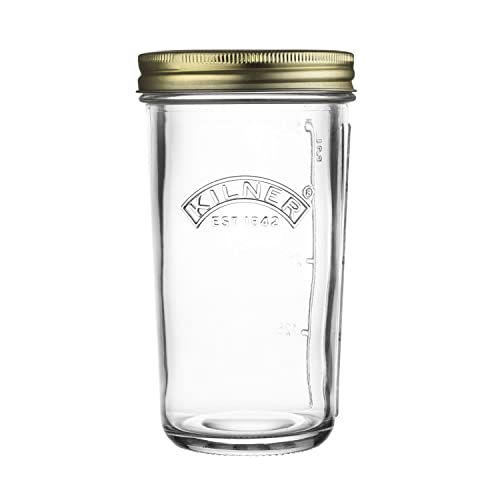 Kilner Einmachglas mit weiter Öffnung, 500 ml Einkochglas, Glas, transparent von Kilner