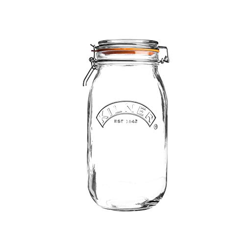 KILNER Rundes Bügelverschluss Glas, 2 Liter von Kilner