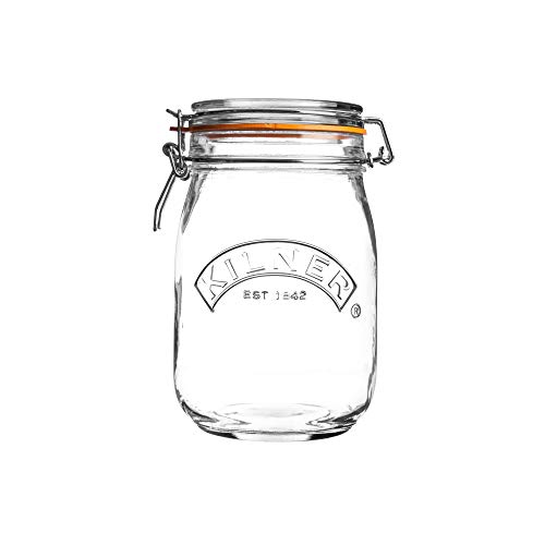 KILNER Rundes Bügelverschluss Glas, 1 Liter von Kilner