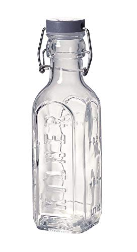 Kilner Glasflasche mit Bügelverschluß, eckig, 300 ml Einmachglas, Glas, Transparent von Kilner