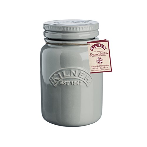 Kilner Keramikglas morgennebel, 0,6 Liter Einmachglas, Keramik, weiß, 600 ml von Kilner